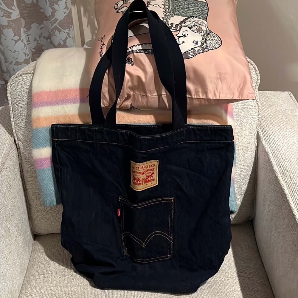 Levi's Black Denim Tote Bag